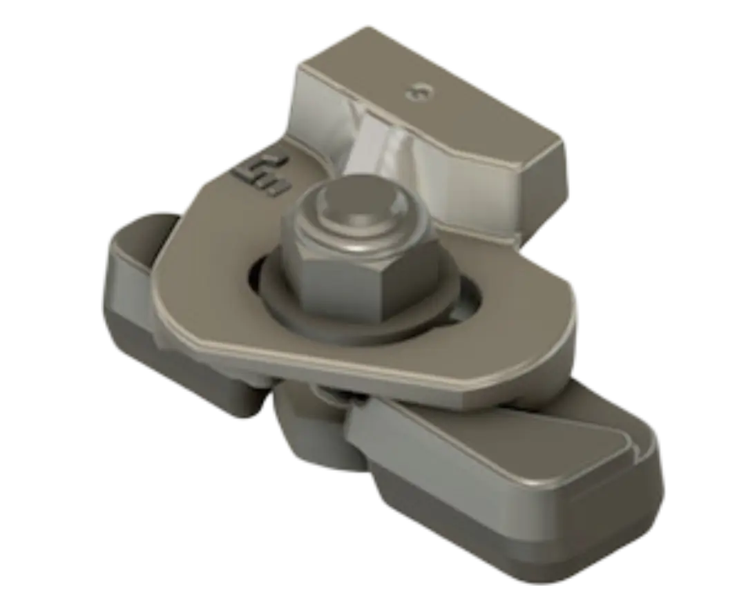 M120 weldable crane rail clip for crane rail systems – compact and durable steel fastening